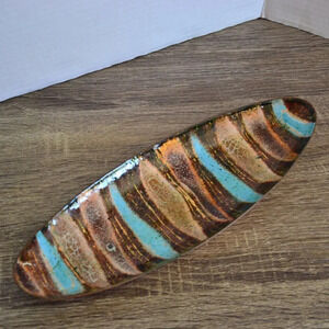 Vtg Brass & Enamel  Bowl